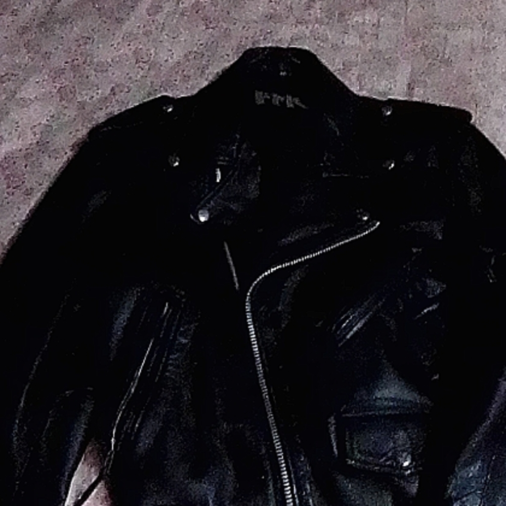 Black leather jacket